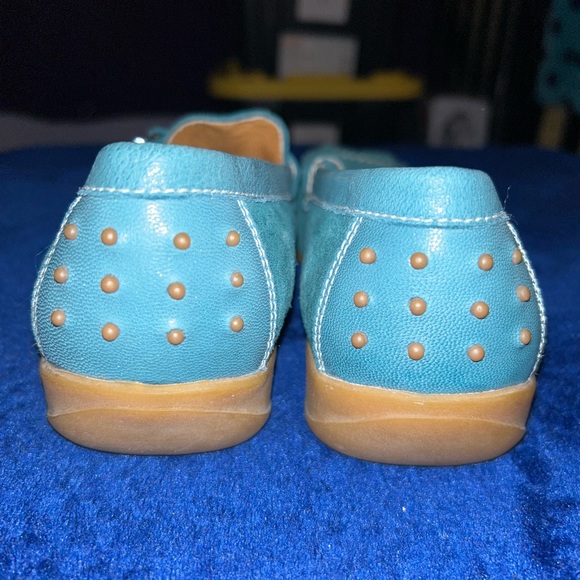 NWOT Teal suede and leather mocassins | size 6 - Picture 4 of 8